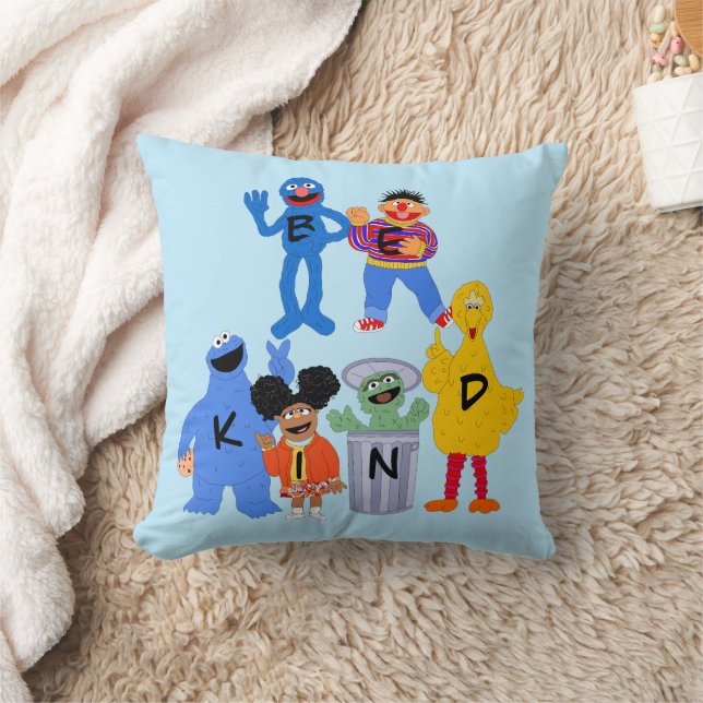 Sesame Street Characters | Be Kind - Sign Language Cushion (Blanket)