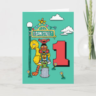 Sesame Street Characters Birthday Card