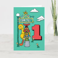 Sesame Street Characters Birthday Card