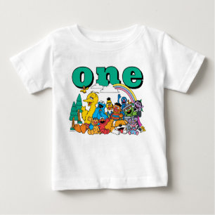 Sesame Street Characters First Birthday Baby T-Shi Baby T-Shirt