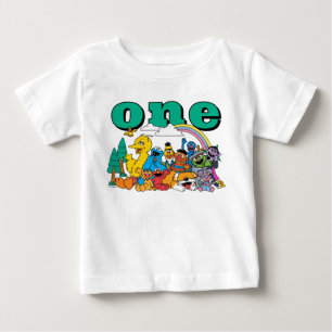 Sesame Street Characters First Birthday Baby T-Shirt
