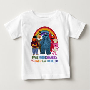 Sesame Street Characters Friends Quote Baby T-Shirt