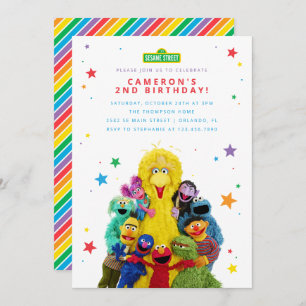Sesame Street Characters  Invitation