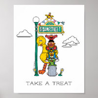 Sesame Street Characters & Street Sign