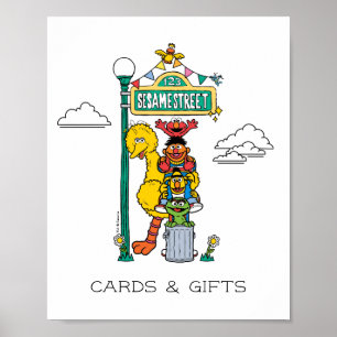 Sesame Street Characters & Street Sign