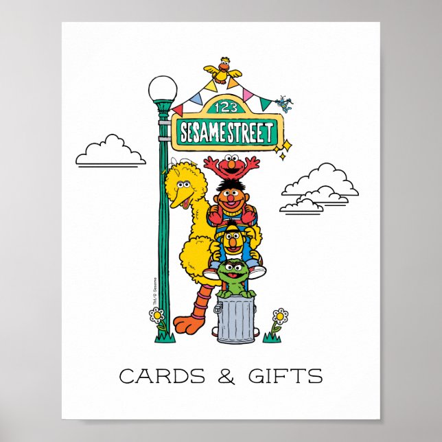 Sesame Street Characters & Street Sign (Front)