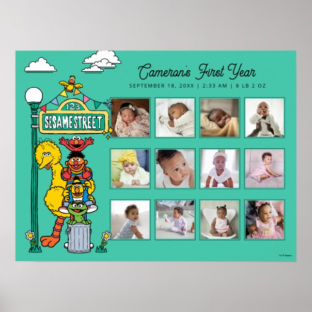 Sesame Street Characters & Street Sign (Front)