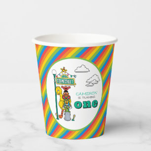 Sesame Street Characters & Street Sign Birthday Paper Cups