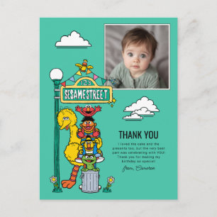 Sesame Street Characters & Street Sign Thank You P Postcard