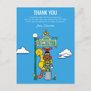 Sesame Street Characters & Street Sign Thank You P Postcard