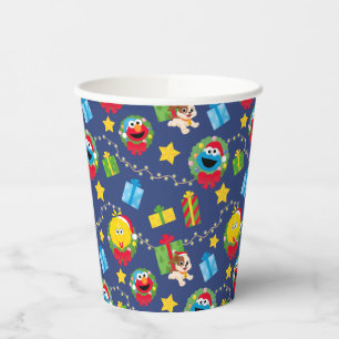 Sesame Street Christmas Lights Pattern Paper Cups