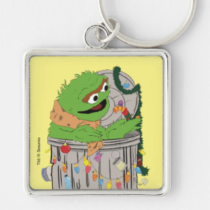 Sesame Street   Christmas Oscar the Grouch Key Ring