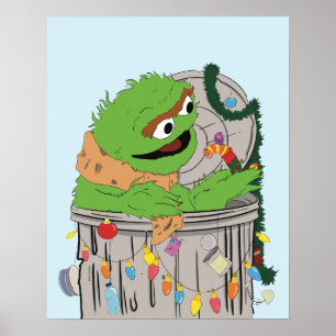 Sesame Street   Christmas Oscar the Grouch Poster