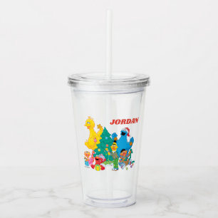 Sesame Street   Christmas Pals Acrylic Tumbler