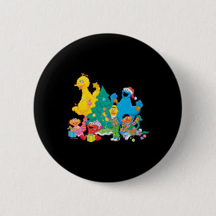Sesame Street Christmas Pals T Shirt 6 Cm Round Badge