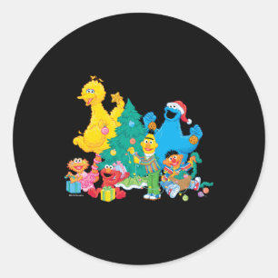 Sesame Street Christmas Pals T Shirt  Classic Round Sticker