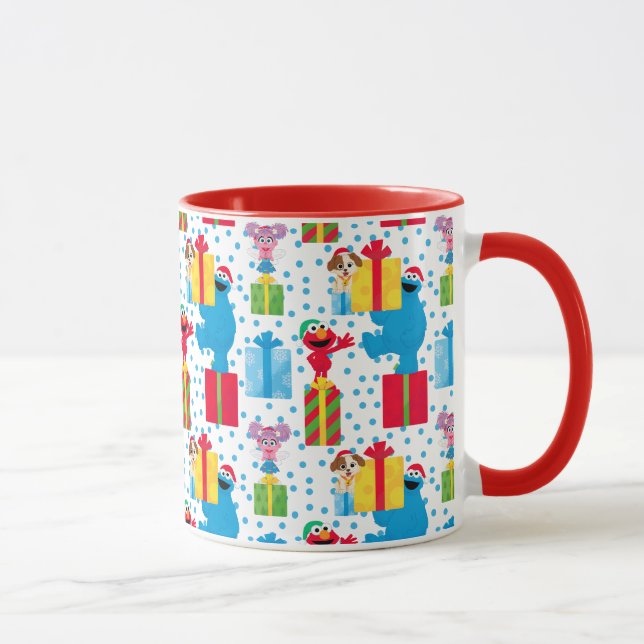 Sesame Street Christmas Presents Pattern Mug (Right)