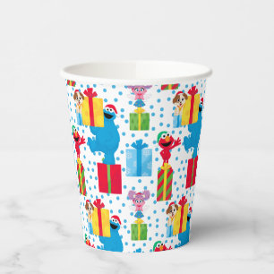 Sesame Street Christmas Presents Pattern Paper Cups