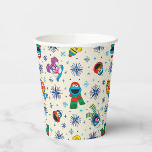 Sesame Street Christmas Snowflake Pattern Paper Cups