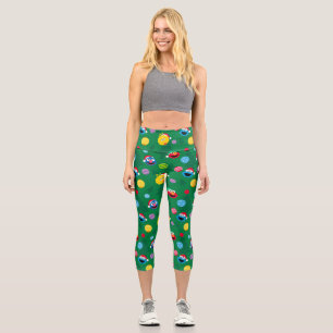 Sesame Street Christmas Tree Pattern Capri Leggings