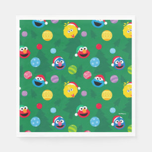 Sesame Street Christmas Tree Pattern Napkin