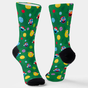 Sesame Street Christmas Tree Pattern Socks
