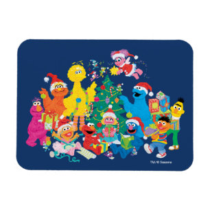 Sesame Street   Christmas with the Whole Gang Magnet