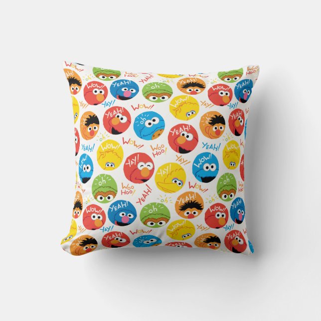 Sesame Street Circle Character Pattern Cushion (Front)