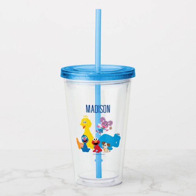 Sesame Street | Colourful Sesame Street Pals Acrylic Tumbler (Front)
