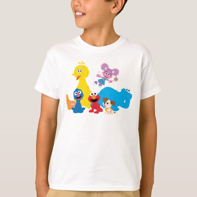 Sesame Street | Colourful Sesame Street Pals T-Shirt (Front)