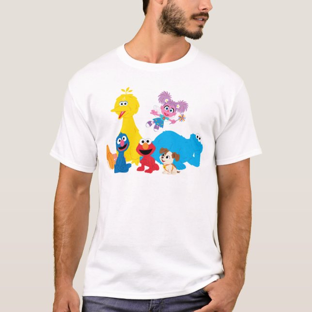 Sesame Street | Colourful Sesame Street Pals T-Shirt (Front)