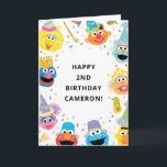 Sesame Street Confetti Happy Birthday Card<br><div class="desc">Celebrate in style with the Sesame Street Confetti Happy Birthday Card. Featuring Elmo,  Cookie Monster,  Big Bird,  and Abby Cadabby surrounded by colourful confetti,  this cheerful and vibrant design is perfect for spreading birthday joy. Personalise it to make your message extra special for a Sesame Street-themed celebration.</div>