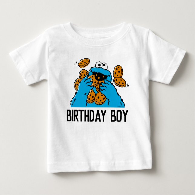 Sesame Street | Cookie Monster 1st Birthday Baby T Baby T-Shirt (Front)