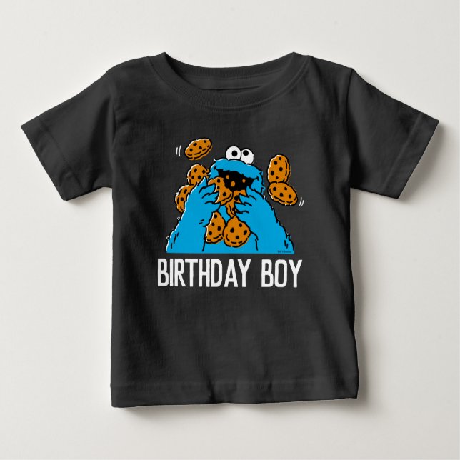 Sesame Street | Cookie Monster 1st Birthday Baby T Baby T-Shirt (Front)