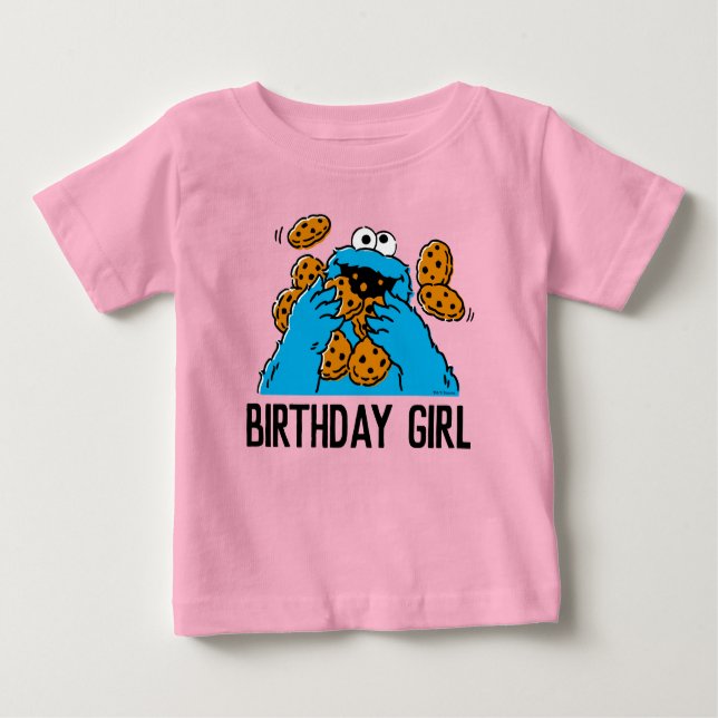 Sesame Street | Cookie Monster 1st Birthday Baby T-Shirt (Front)