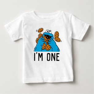 Sesame Street Cookie Monster 1st Birthday Baby T T-Shirt