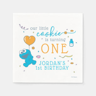 Sesame Street Cookie Monster 1st Birthday Napkin