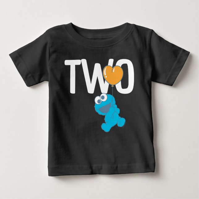 Sesame Street | Cookie Monster 2nd Birthday Baby T-Shirt (Front)