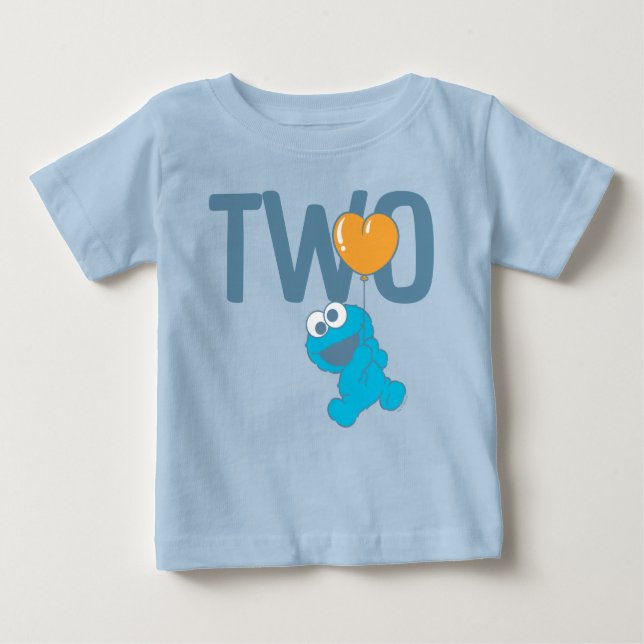 Sesame Street | Cookie Monster 2nd Birthday Baby T-Shirt (Front)