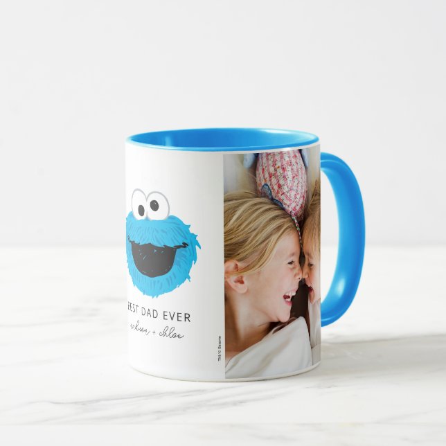 Sesame Street Cookie Monster | Best Dad Photo Mug (Front Right)