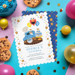 Sesame Street | Cookie Monster Birthday Cake  Invitation<br><div class="desc">Invite all your family and friends to your child's birthday celebration with these fun birthday invitations featuring Cookie Monster baking a chocolate chip cookie cake. Personalize by adding all your party details.</div>