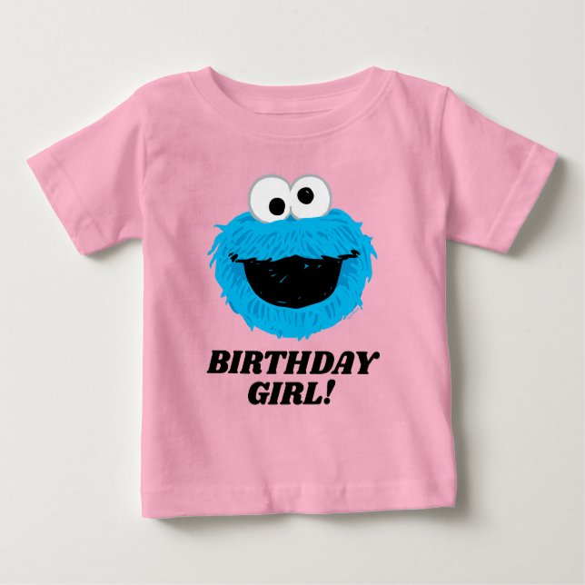 Sesame Street | Cookie Monster - Birthday Girl Baby T-Shirt (Front)