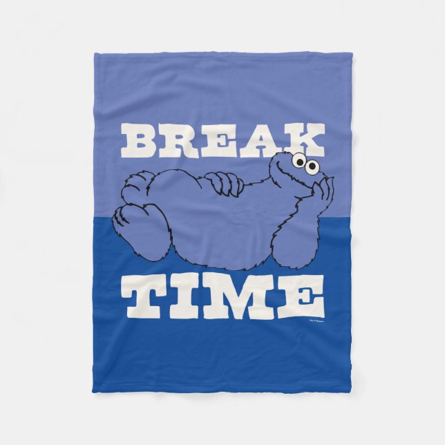Sesame Street | Cookie Monster Break Time Fleece Blanket (Front)