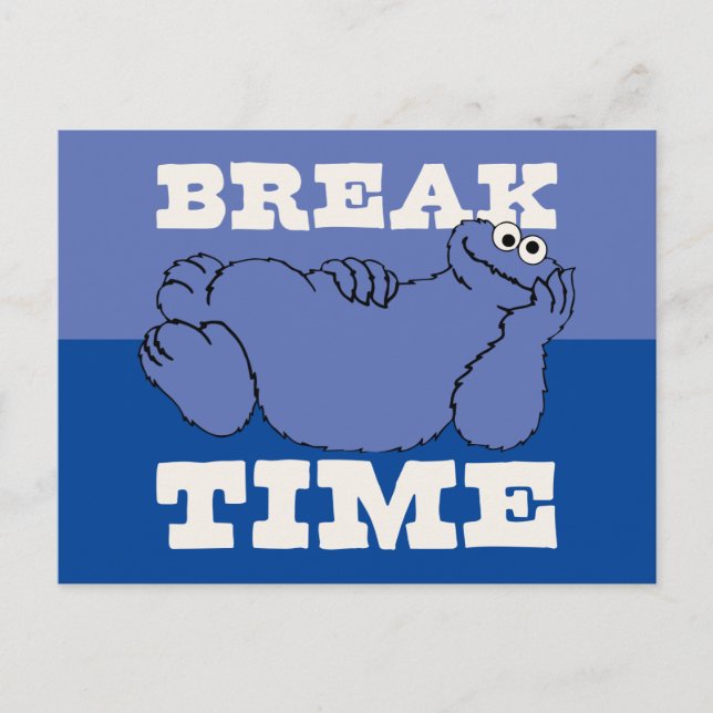 Sesame Street | Cookie Monster Break Time Postcard (Front)