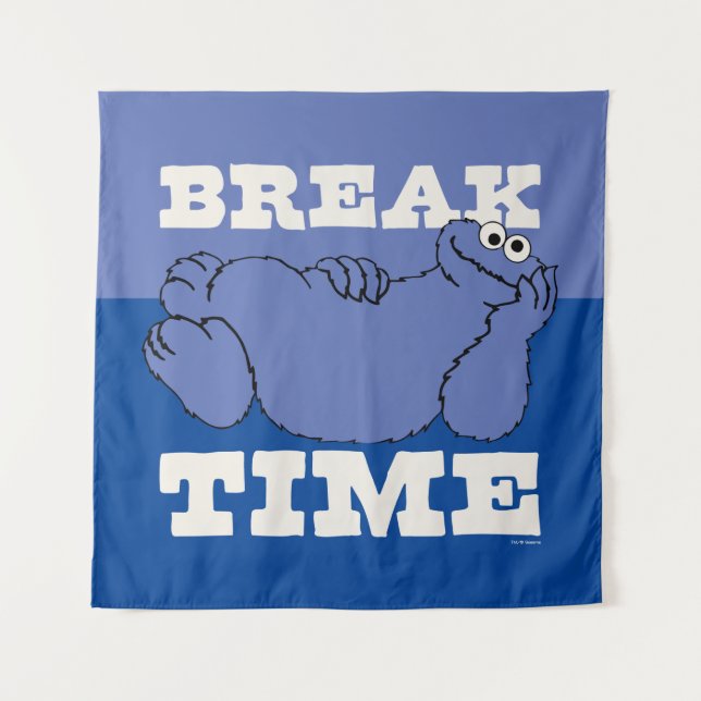 Sesame Street | Cookie Monster Break Time Tapestry (Front)