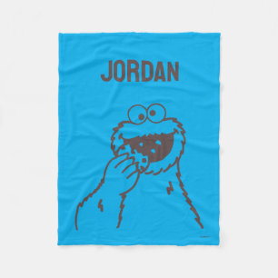 Sesame Street   Cookie Monster Bright   Add Name Fleece Blanket