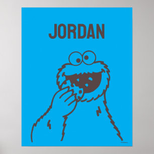 Sesame Street   Cookie Monster Bright   Add Name Poster