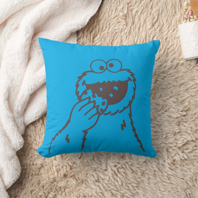 Sesame Street | Cookie Monster Bright Cushion (Blanket)