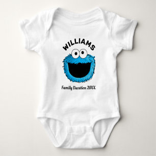 Sesame Street Cookie Monster Family Vacation Baby Bodysuit