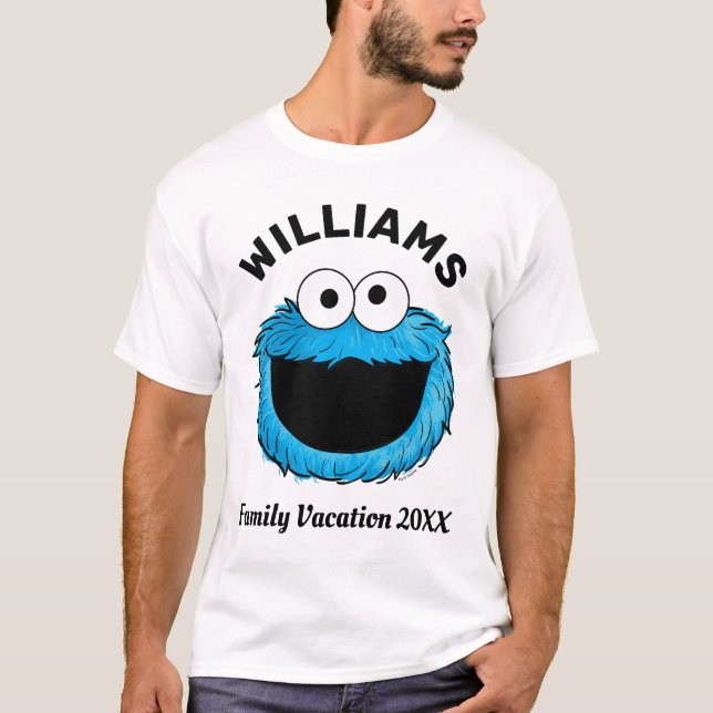 Sesame Street | Cookie Monster Family Vacation T-Shirt (Front)